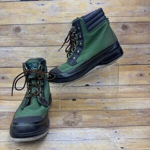 Orvis Wading Boots Mens 9 Green Canvas Felt‎ Sole Fly Fishing Gear Gravel